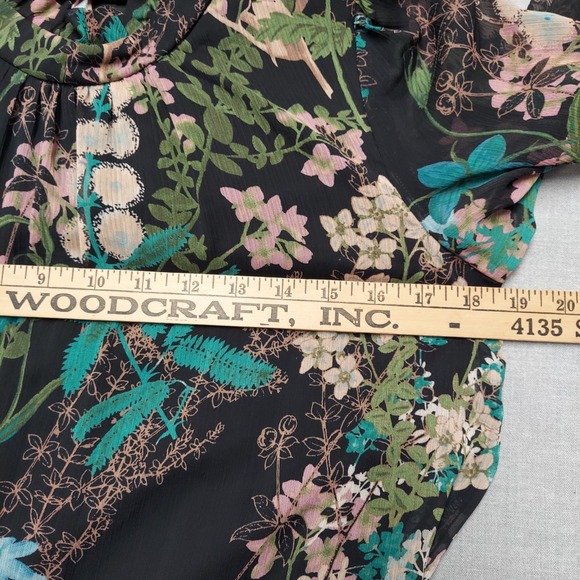 Melonie T Dress Floral Tiered Ruffle Neck Whimsigoth Fairy Goth Cottagecore M - Picture 14 of 16